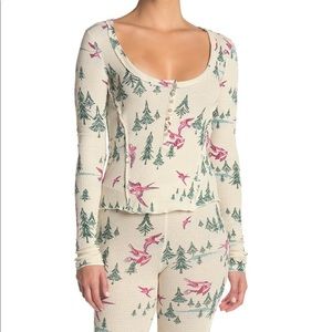 Free people thermal pajama set